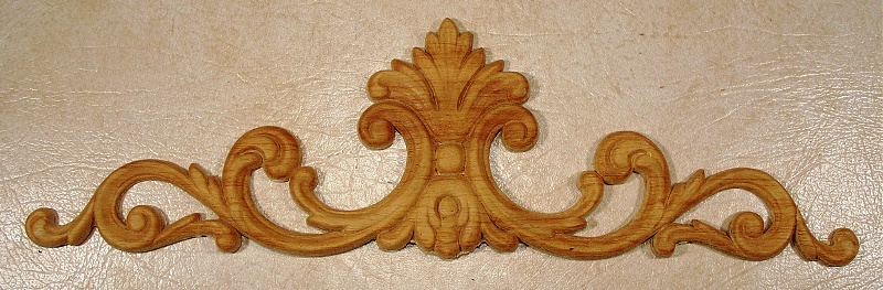 embossed wood appliques, furniture carvings