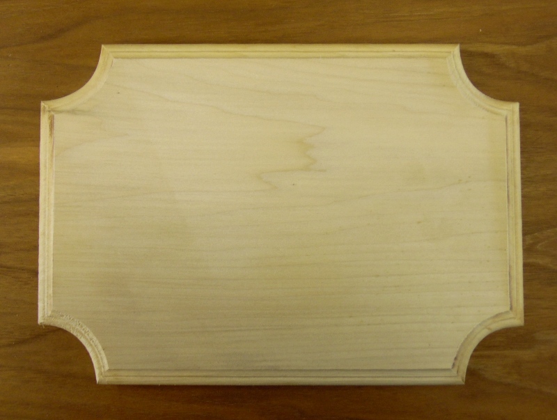 AMERICAN WHITE OAK PLINTH BLANK PLAQUE CRAFT RECTANGLE 21MM RAISED ROUND OVER 
