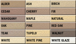 Famowood Color Chart